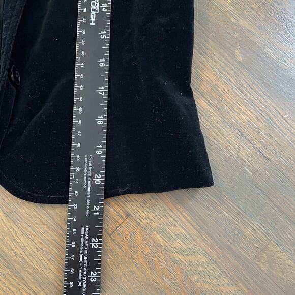 Vintage Black Velvet Blazer Women’s Size 10 Dark Academia - Picture 8 of 9